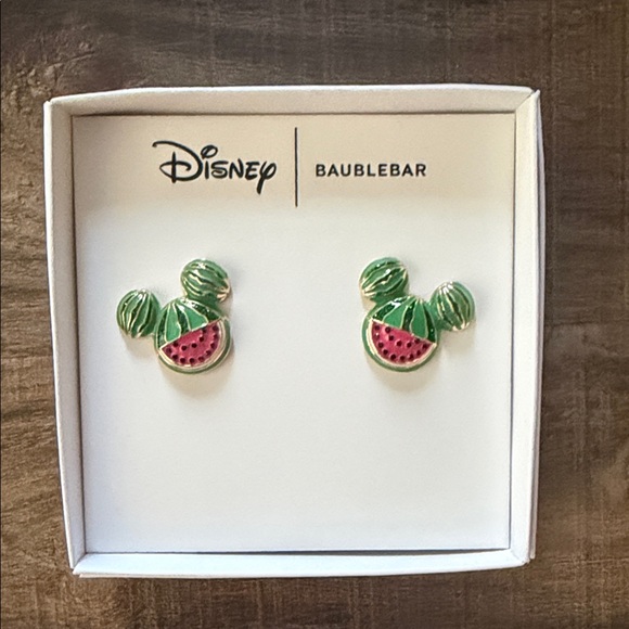 BaubleBar x Disney Jewelry - BaubleBar x Disney Watermelon Mickey Earrings, New In Box